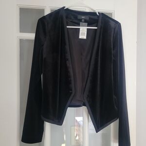 Elegant Black Velvet Women's Jacket